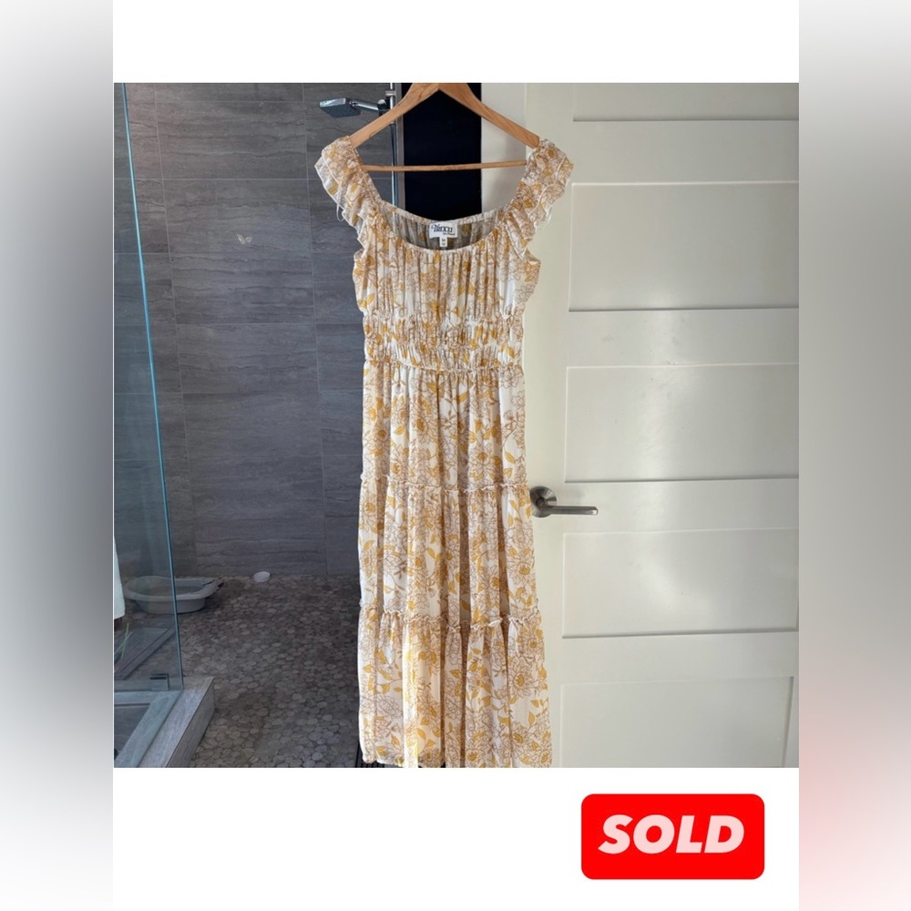 Trixxi Yellow Floral Maxi Dress